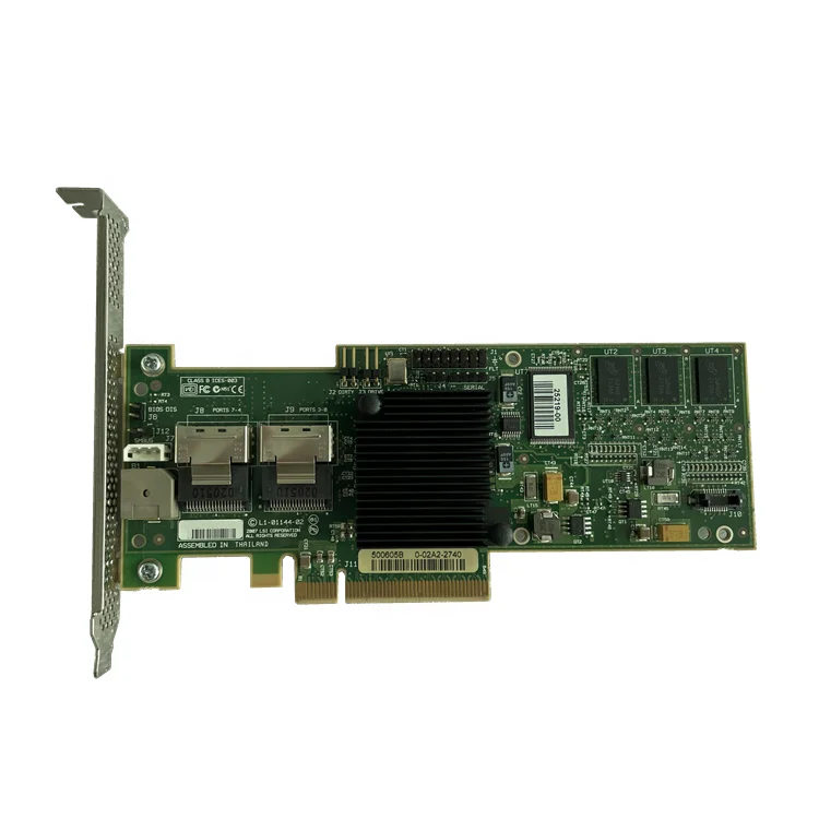 Original 3Gb/s PCI Express mini sas sff8087 megaraid LSI 8708EM2 raid card for SAS SATA hard drives