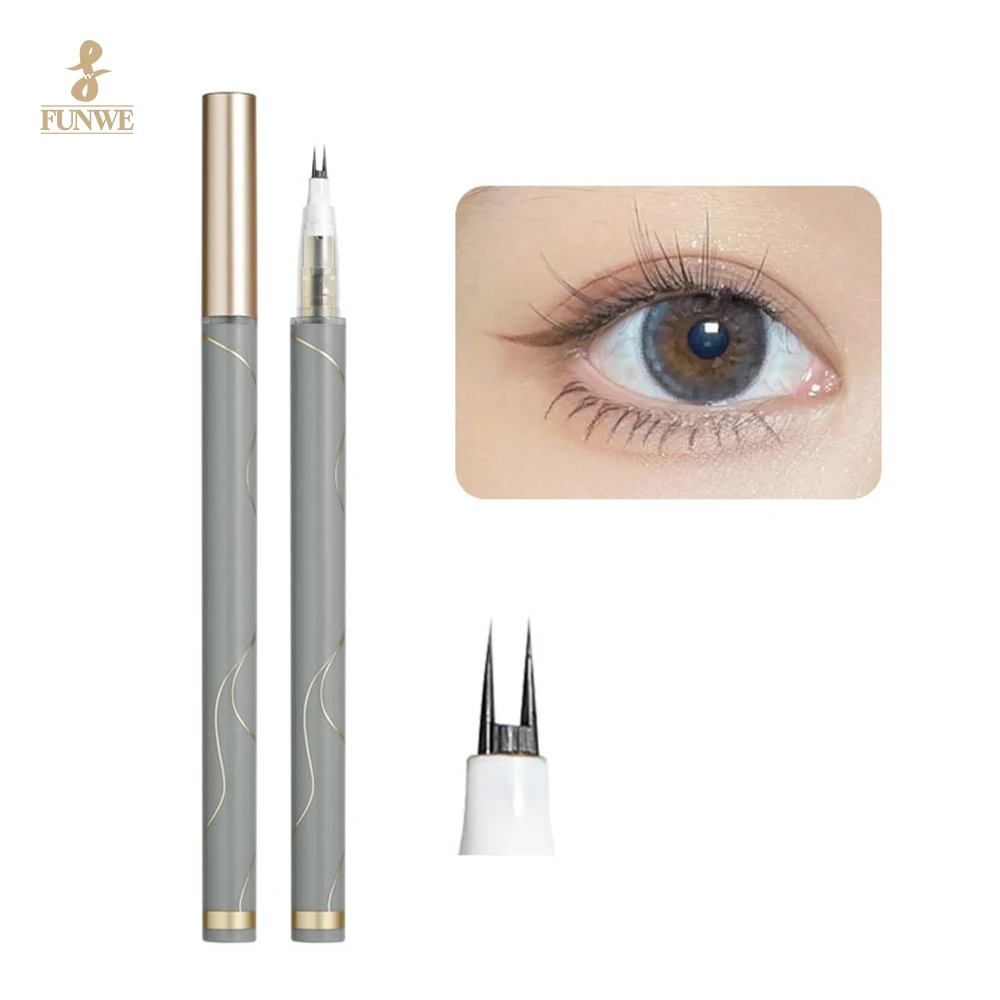 High Quality Matte Black Waterproof Pencil Eye Liner Pen Sweat Resistant Brown Liquid Pen For Woman Eye Make-up