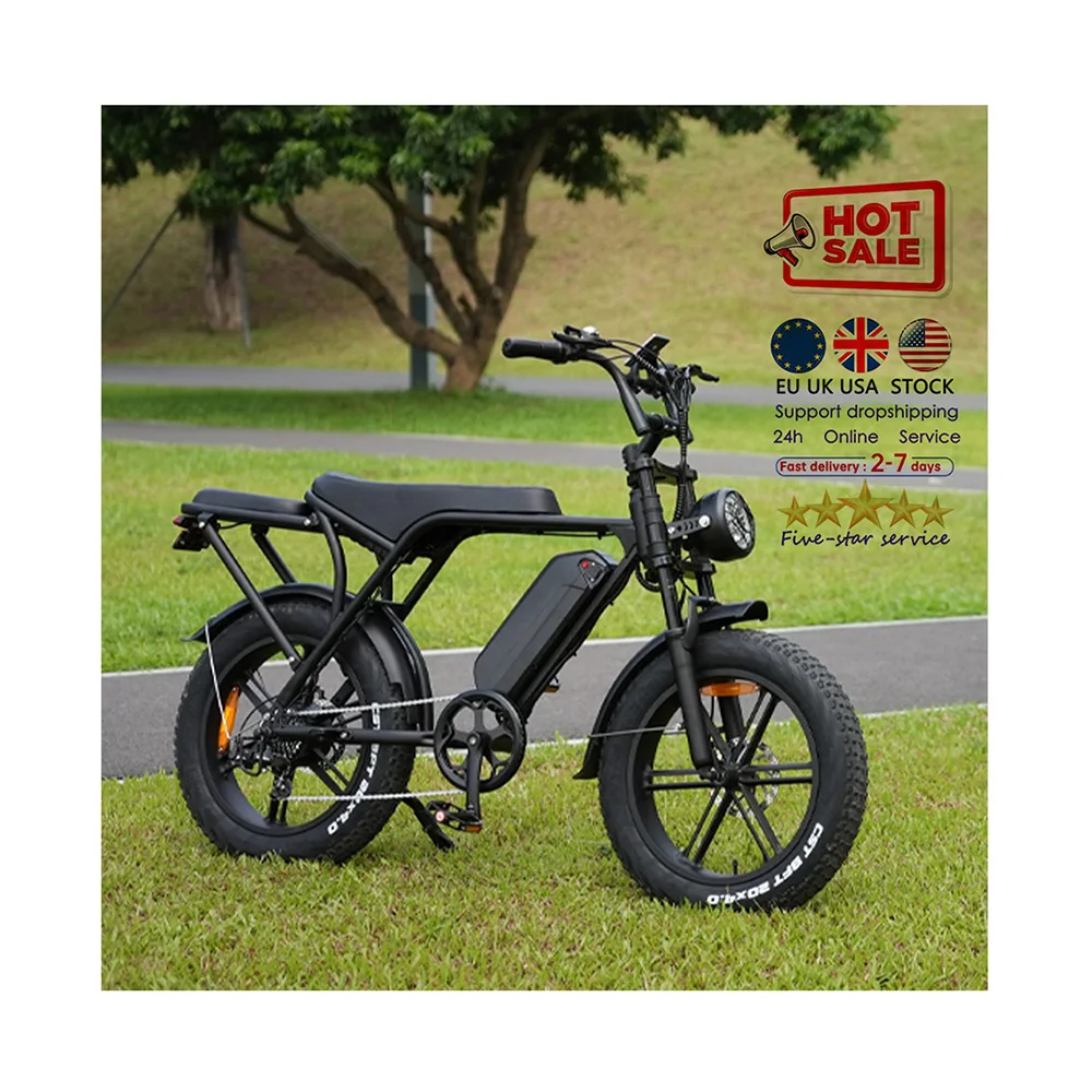 OUXI V8 city life fatbike 20 дюймов 250 Вт/500 Вт/750 Вт 48 В 15ah дальний фэтбайк с полной подвеской электровелосипед городской для