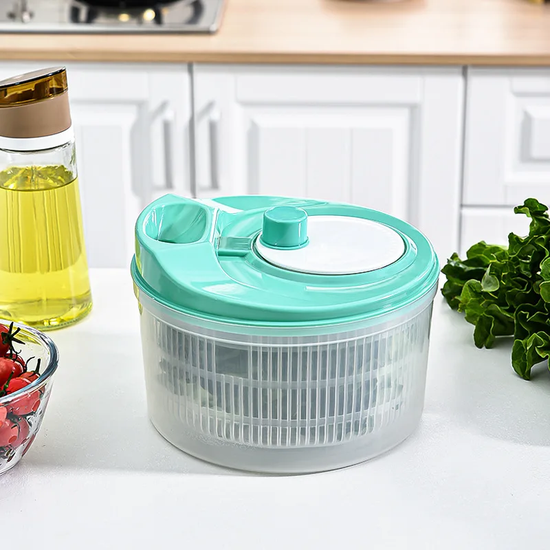 Kitchen Utensils Large Manual Salad Vegetable Washing Drying Machine Manual Vegetable Washer Drainer