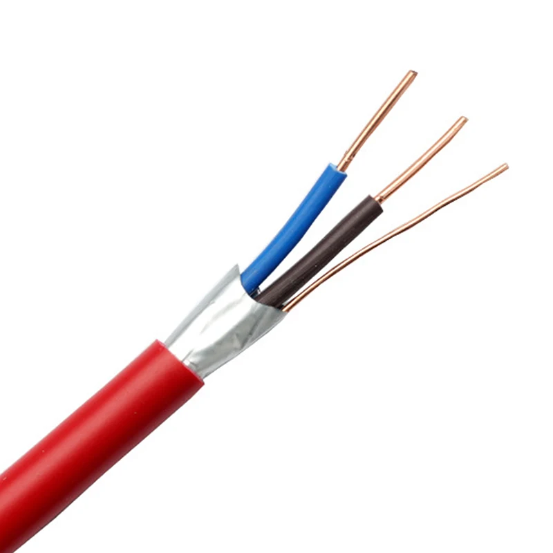 Wholesale Red Color Shielded Fire Resistant Control Electric Cable 2/4 Core Fire Alarm Cable for Security System