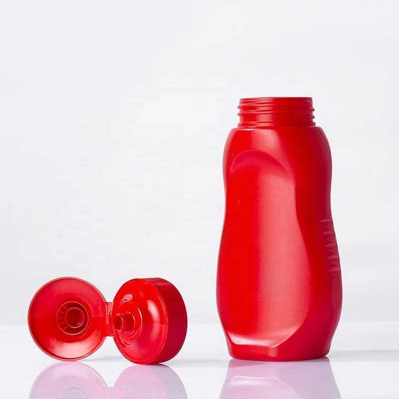 China factory 9oz 270ml plastic tomato ketchup hot selling food grade plastic sauce squeeze bottles