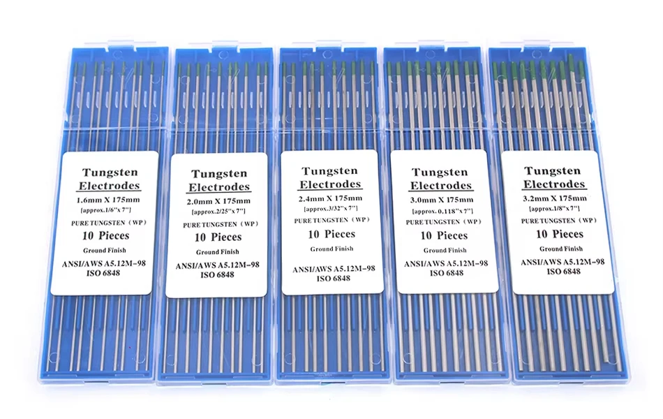 10pcs Green Tungsten Electrode 1.0 /1.6/2.0/2.4/3.0/3.2/3.2X150mm TIG Tungsten Needle Tungsten Electrode TIG Rod Pure Welding