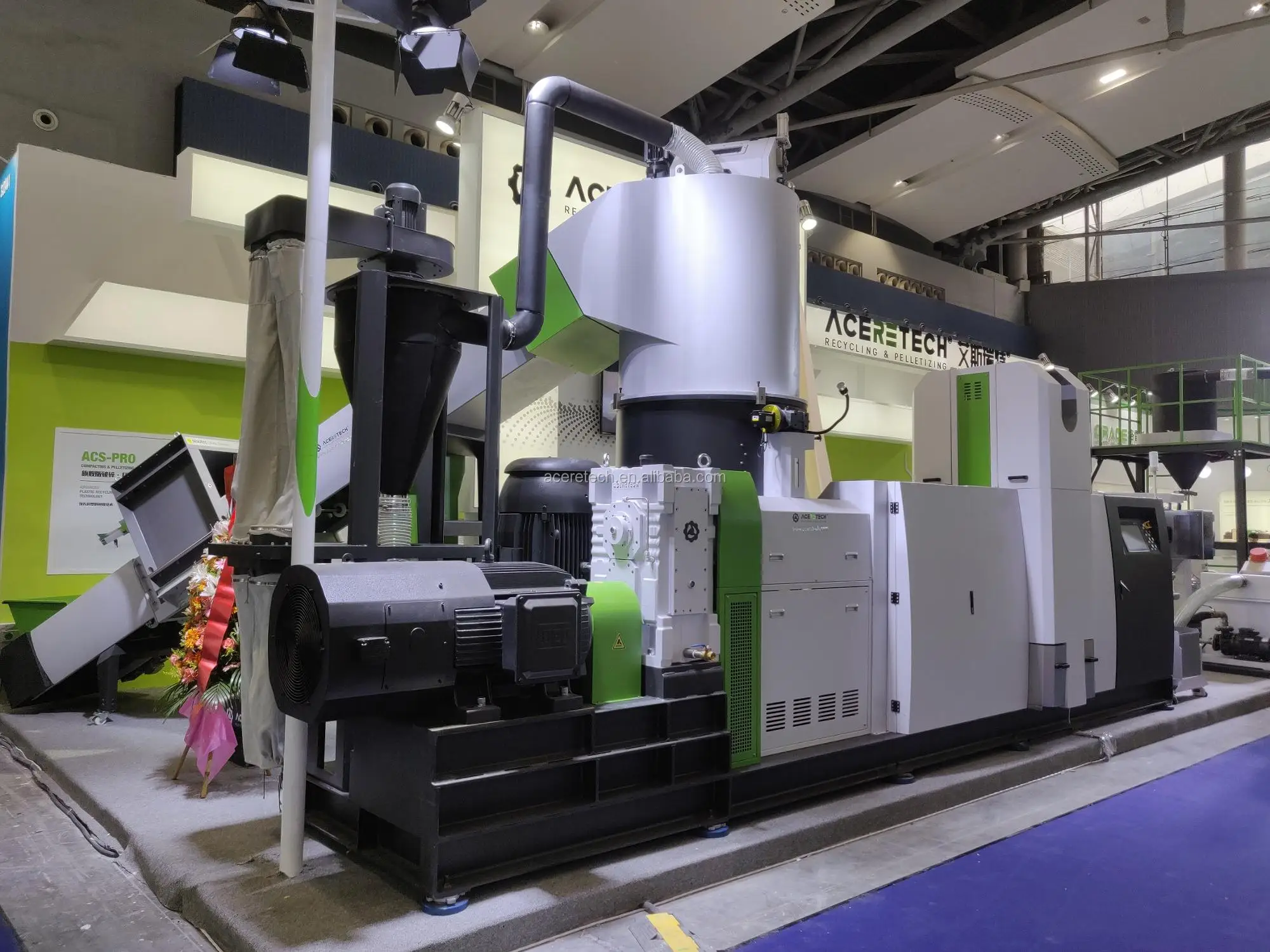 агломератор гранулятор по переработке пластика ПЭ ПП