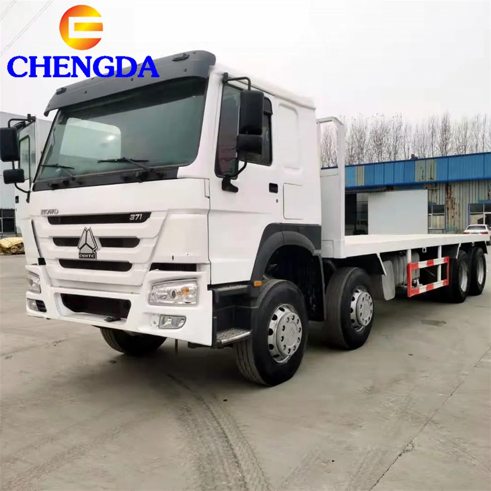 Большая китайская скидка! SINOTRUK плоская платформа б/у или Новая 6x10 грузовая машина howo с контейнером для перевозки груза на