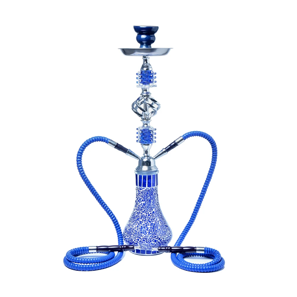 Hookah New Smoking Accessories shisha full set hookah blue black style Shard glass style hookah