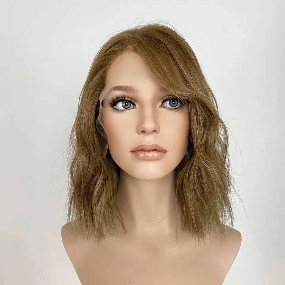 Supplier Price Raw Indian Virgin 14 Inches Honey Blonde Color Princess Quality Luxury Human Hair Wig 10a Human Hair Jewish Wigs