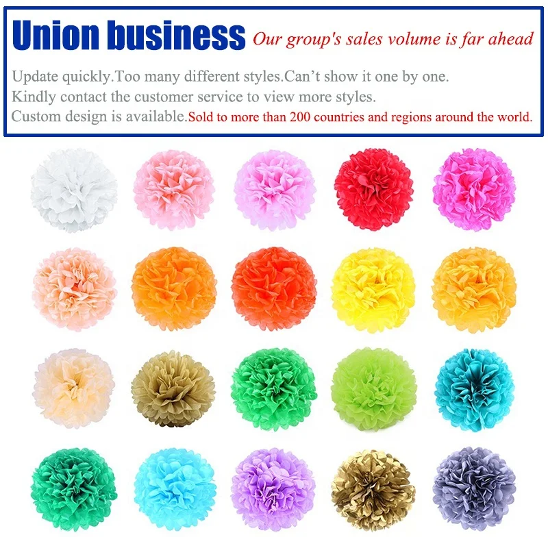 Tissue Paper Flowers Wedding Wall Decorations Flower DIY Crafting for Backdrop Nursery