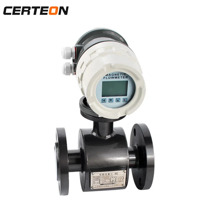 electromagnetic Concrete slurry flow meter for channel drainage smart process battery operated DN25 Auto Standard