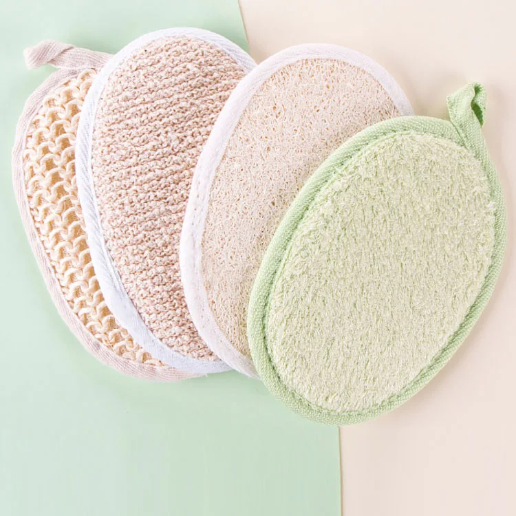 
Отшелушивающие вкладыши, 100% натуральные Luffa бамбуковые Сизалевые джутовые пеньковые губки Loofa, скруббер, щетка для закрытия кожи 