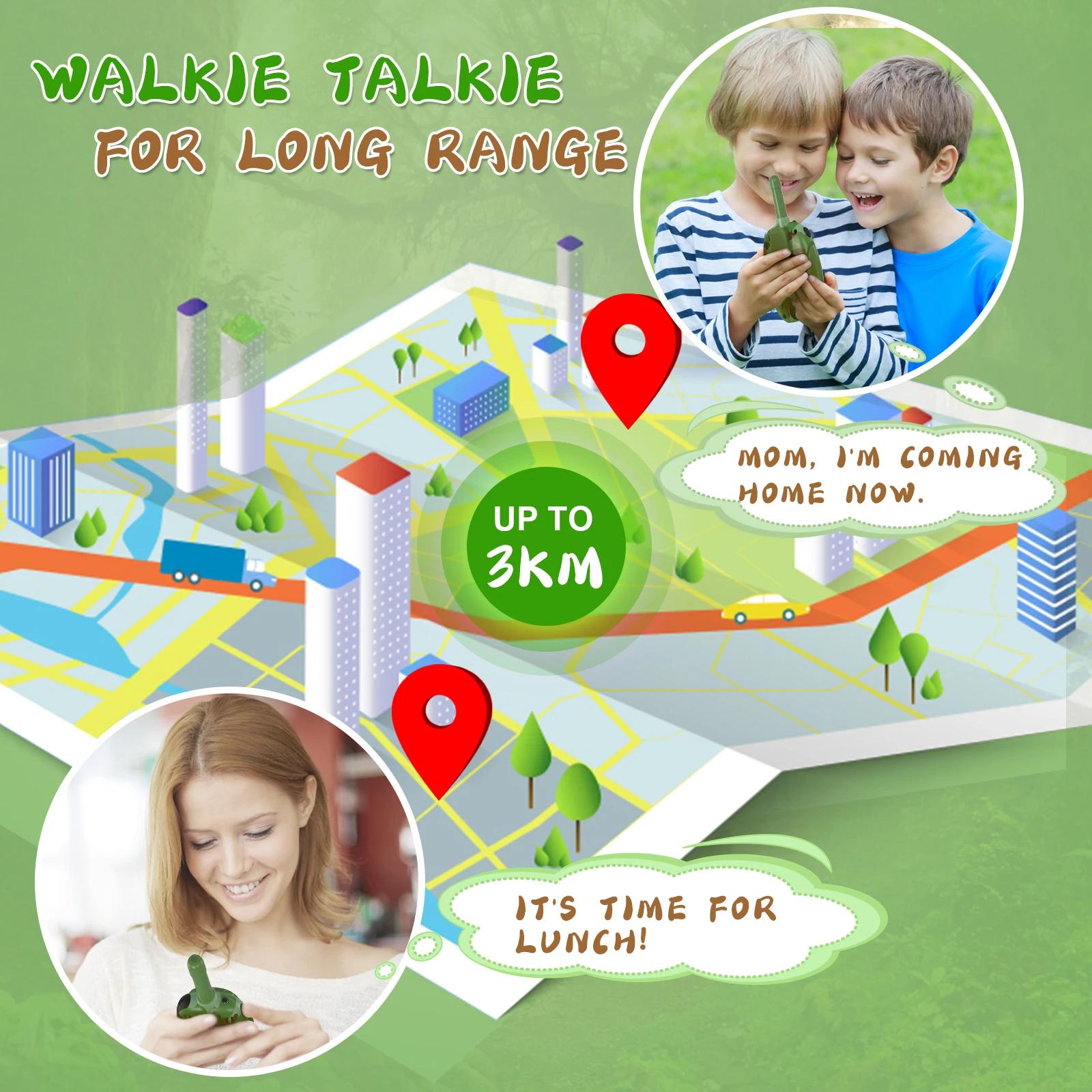 mini walkie talkie long range small walkie talkie 2 pieces walkie talkie with light