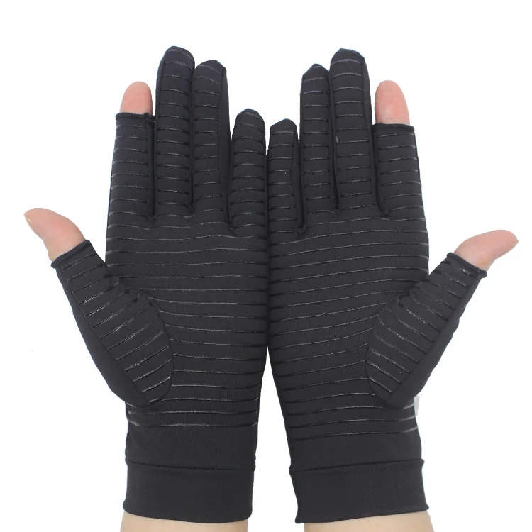 Direct from the Manufacturer Copper Compression Arthritis Pain Relief Gloves Exposed Two Finger Touch Screen Gloves