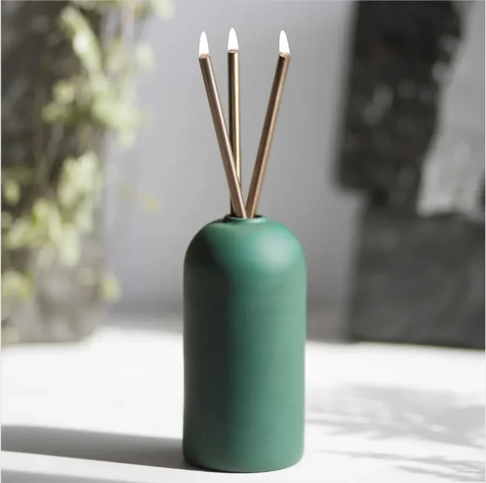 C&H Neverending Aromatherapy Metal Stick Smokeless Long Burning Refillable Liquid Paraffin Everlasting Candles