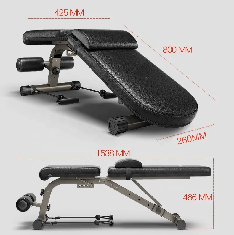 Exercise Foldable Adjustable  Bench Workout Gym Weight Lifting Dumbbell Bench Press Rack Set For Gym