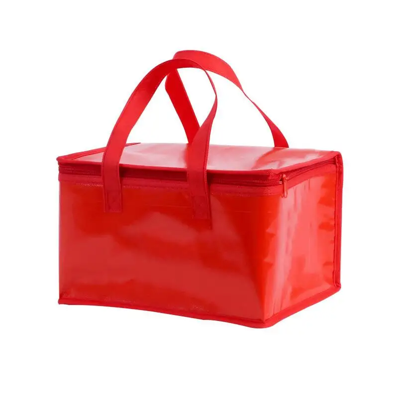 Factory Custom Waterproof Non Woven Fabric Food Delivery Thermal Insulated Wine Lunch Tote Can Outdoor Cooler Box Bag Print Logo