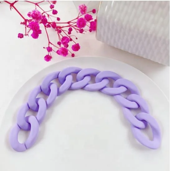 
Wholesale Acrylic Chain Resin Hardware Plastic Chain Shoulder Strap Belt Factory Direct Sale 
