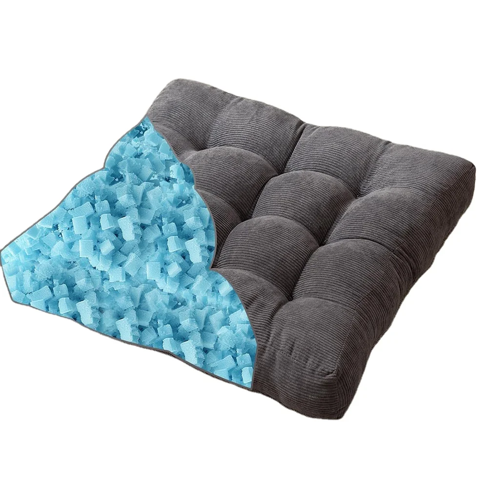 Meditation Cushion Floor Pillow Large Square Sitting Shredded Memory Foam Filling Classroom Tatami Living Room Outdoor Cushion