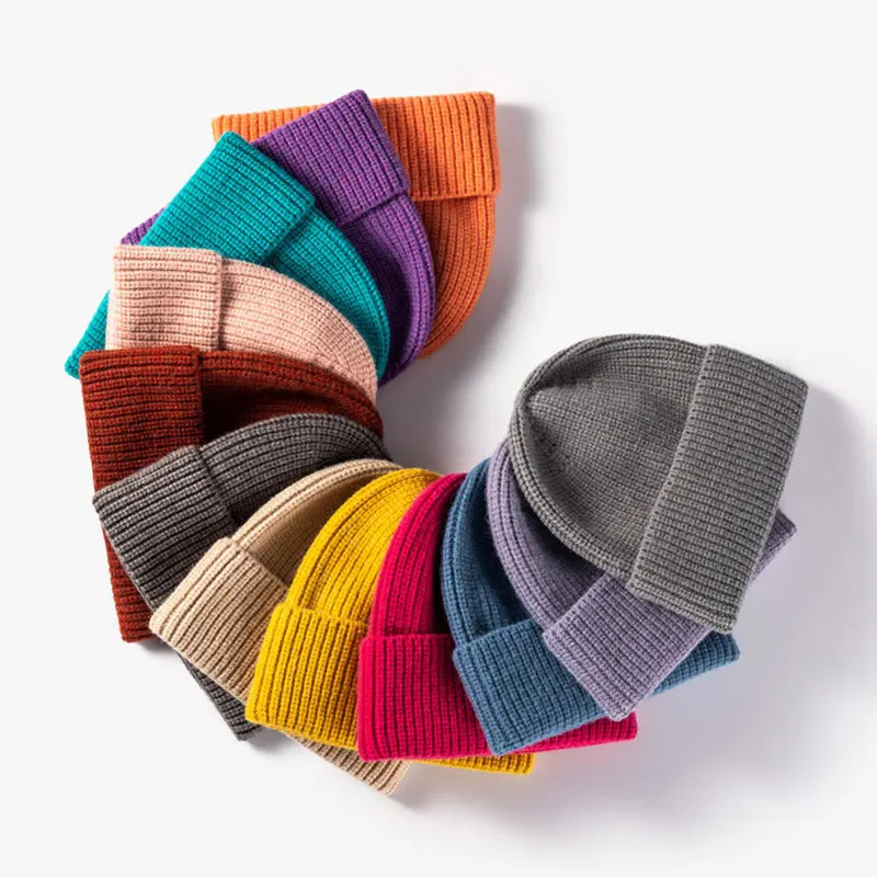 Super Quality Fashion Wholesale Blank Beanie Hat With Custom Logo Beanie Hat 100% Acrylic Warm Knitted Beanie