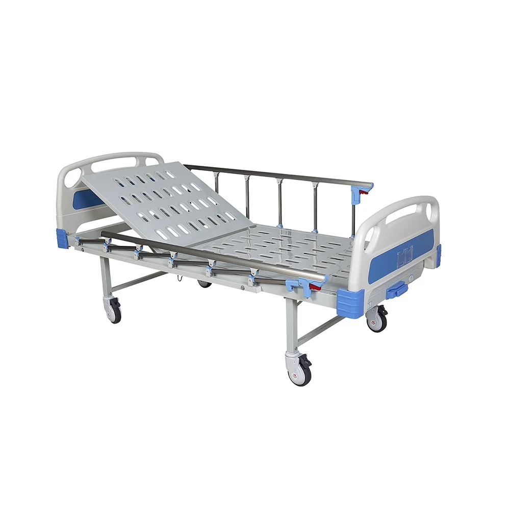 Cheap 1 function Manual Hospital Bed Medical Mechanical 1 Crank Bed With mattress price