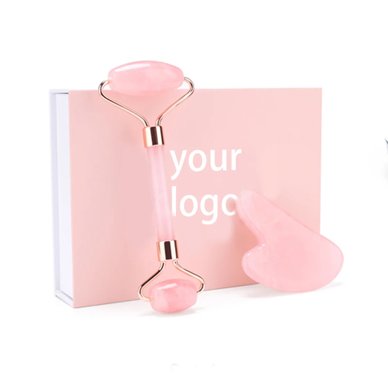 Hot Sale Press Face Cream Into Skin Facial Roller Serum Jade Roller Gua Sha Kits