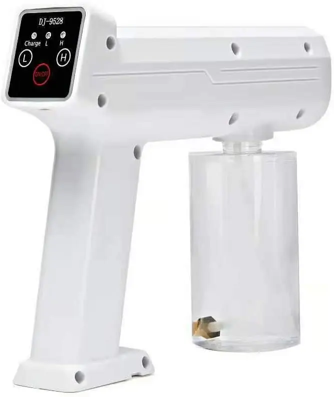 
300ML Nano Blue Light Alcohol Disinfecting Spray Gun Handheld Wireless Fog Spraying Atomizer Gun 