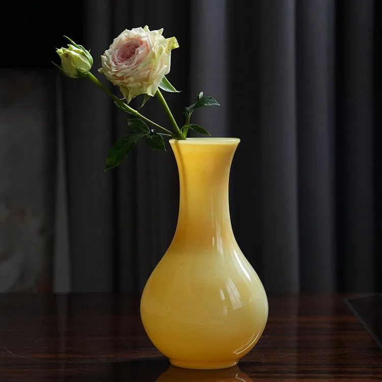 High Borosilicate Glass Vase Flower Hand Blown Glass Colored Modern Creative Vase For Study Room Bed Room