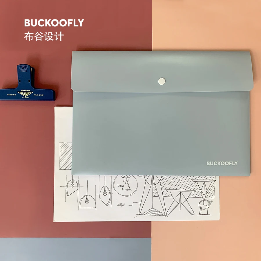 School Office supplies stationery filing products Morandi Color Letter Shape A4 plastic File Document bag