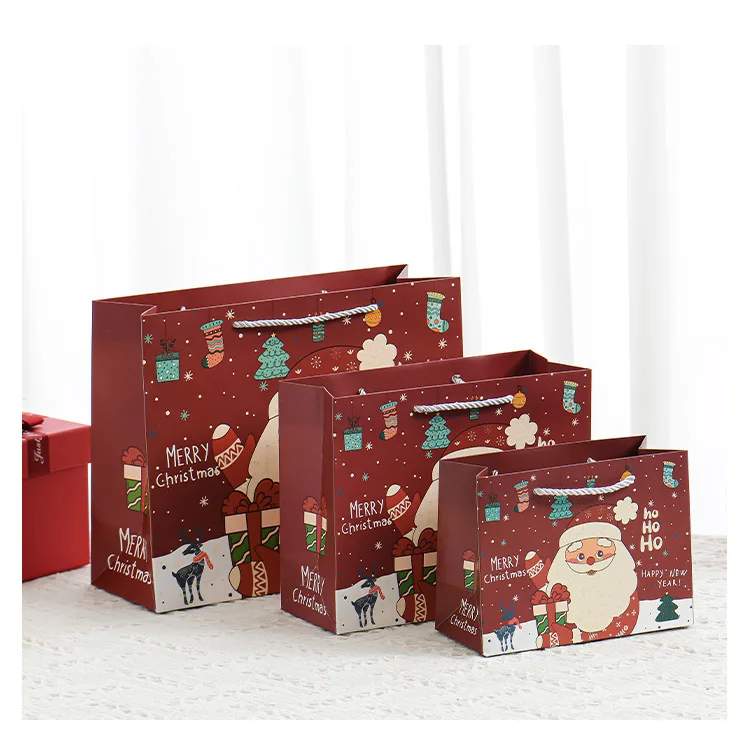 Wholesale Luxury Paper Gift Bag with handle for Christmas Gift