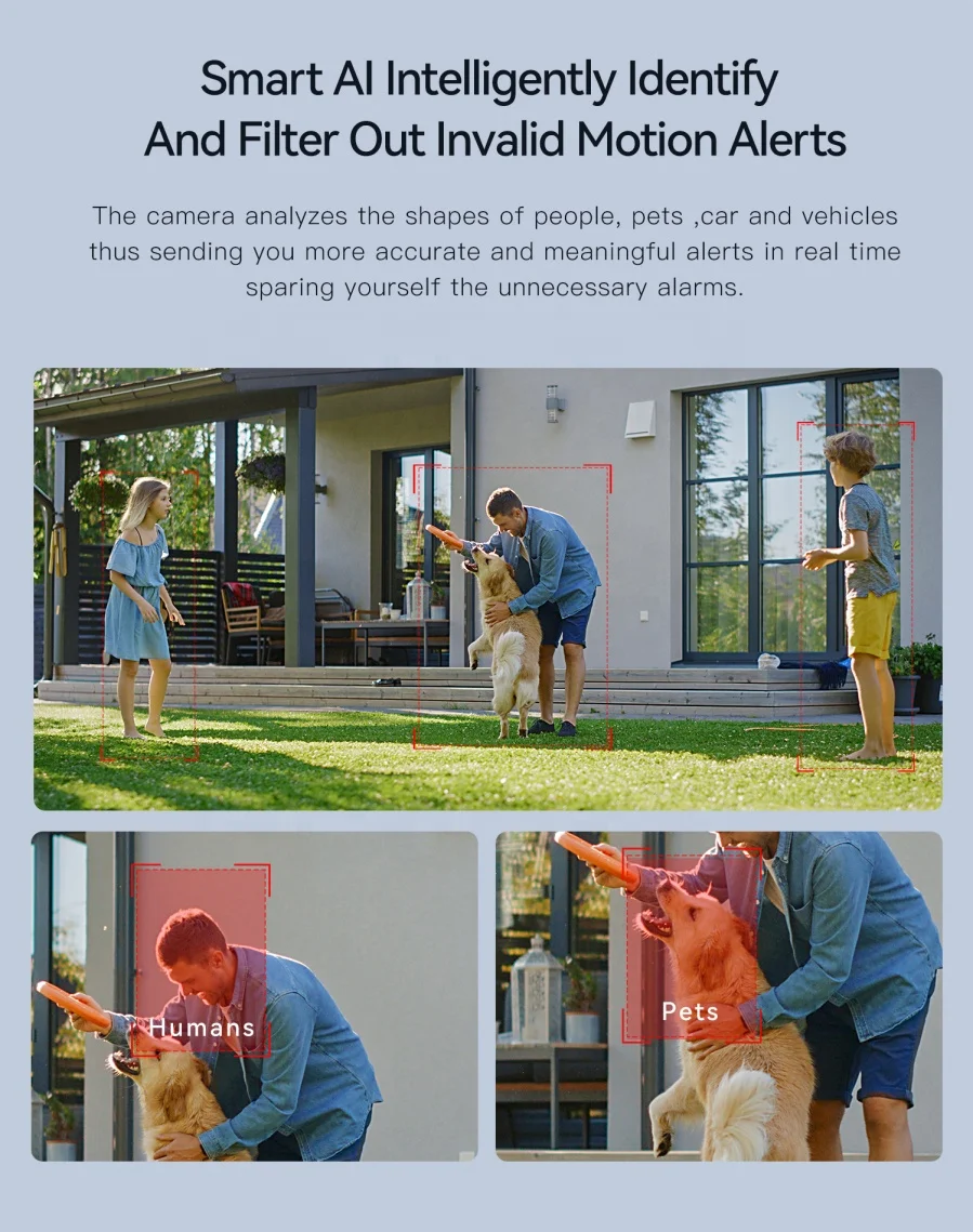 CCTV Camera Outdoor Dual Lens Auto Tracking Human Detection Camera System Waterproof Network Camera