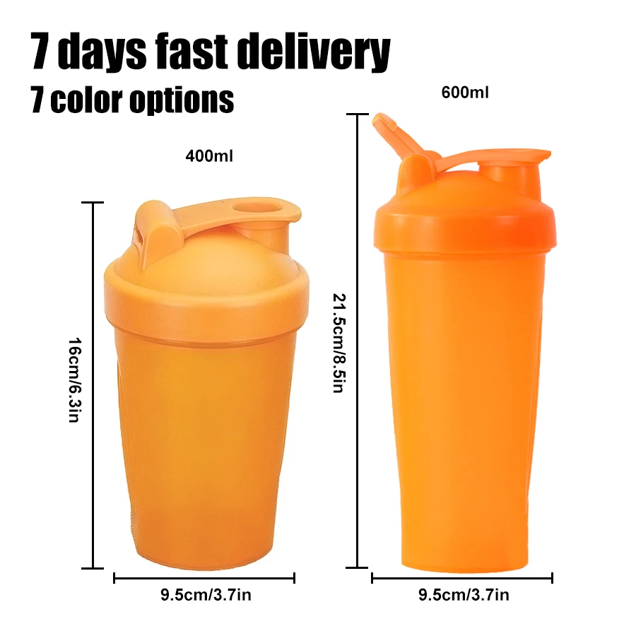 Custom Protein Shaker Bottle Gym 400ml Sports Shakers Portable Fitness Bottle 600ml Plastic Water Bottle With Logo