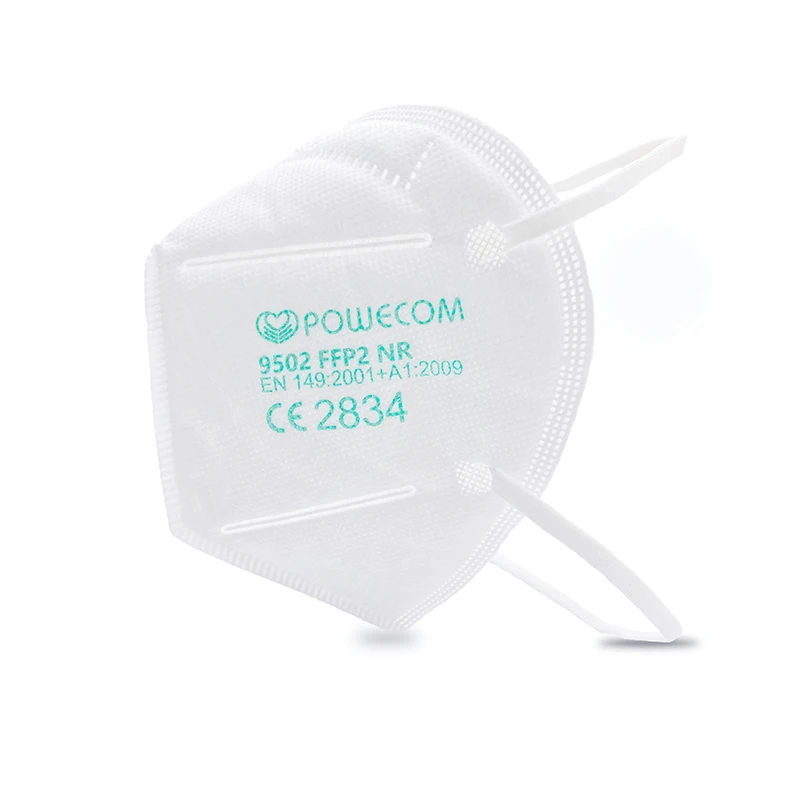 Powecom Staubschutzmaske 9502 Ffp2 Half Face Masktop Mask NON-WOVEN Fabric Disposable EN 149:2001+A1:2009 FFP2 NR