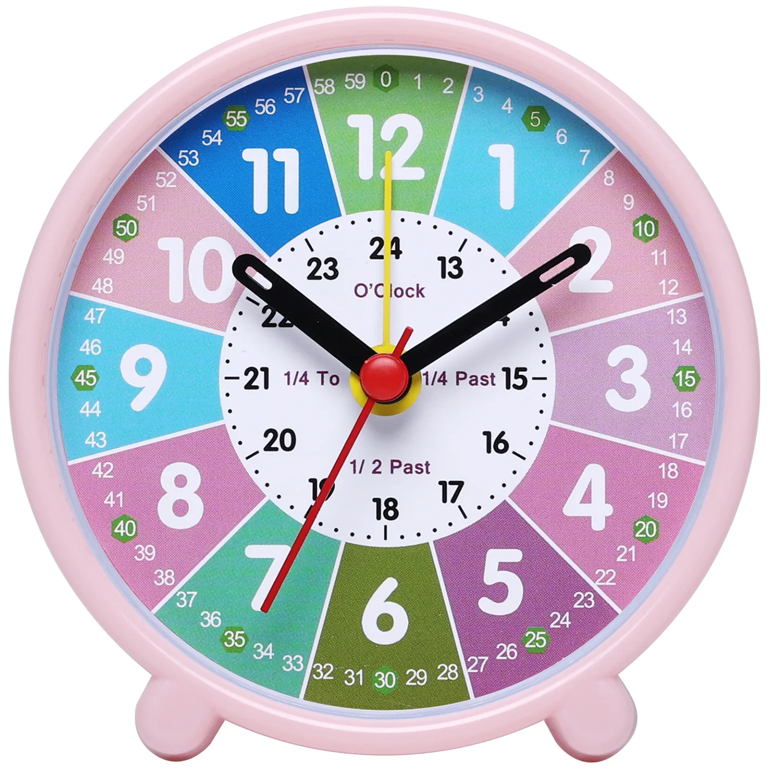 Resin Desk Clock for Kids Colorful Silent Time Number Teaching Clock Educational Learning Includes Calendars