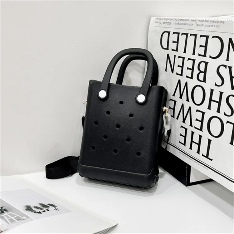 Vivid Color High Quality Kids Eva Tote Shopping Basket Cosmetic Bag Silicone Beach Mini Eva Bag with Strap