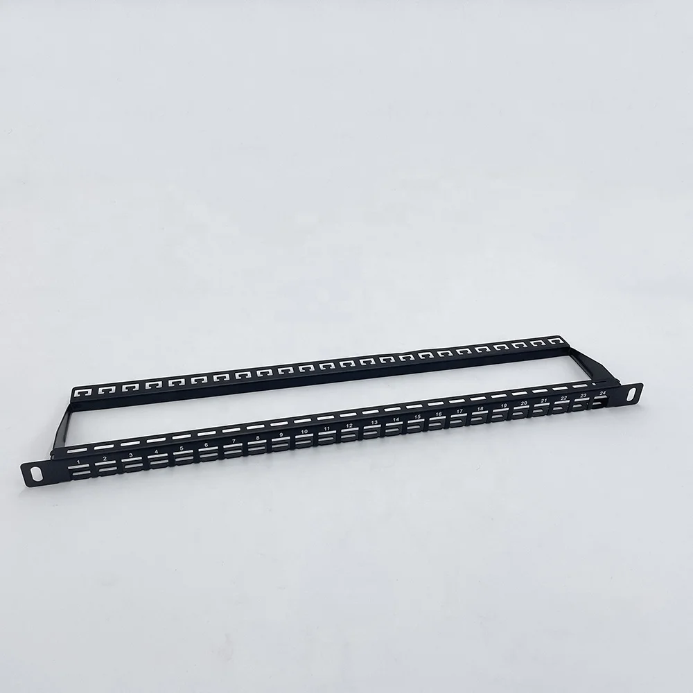 0.5U High Density blank Patch Panel 24 ports for UTP keystone jacks