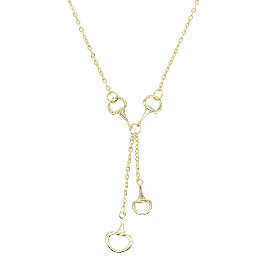 Best Seller Horse Snaffle Bit Design Horseshoe Necklace Equestrian Jewelry 316l Stainless Steel Charms Pendant Horse Necklace