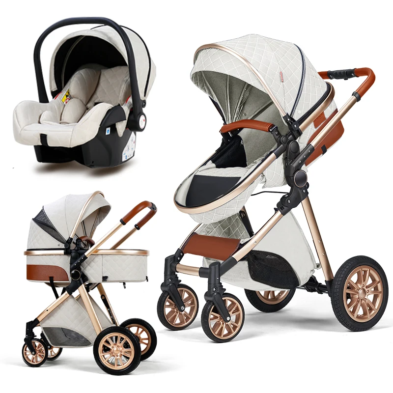 EN 1888 European Standard Baby Pram 3 in 1 with Carrycot and Carseat Stroller Baby Four Seasons Baby Carriage