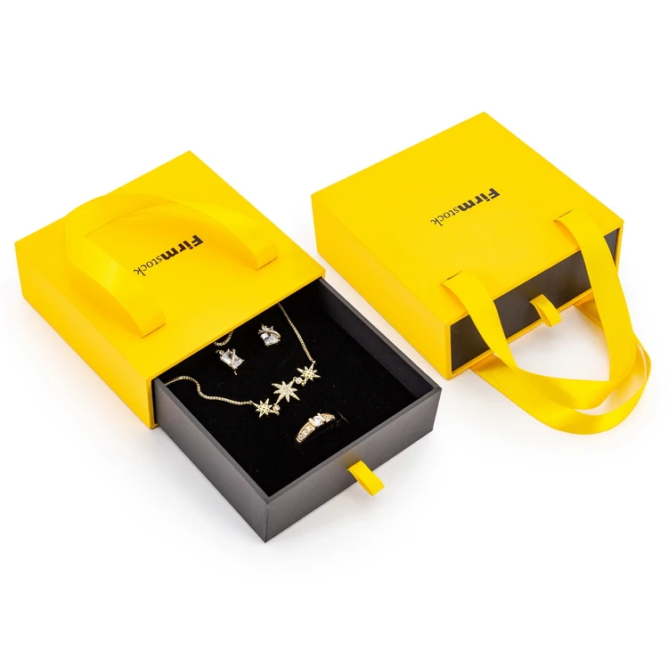 customized necklace with name jewelry logo packaging box for a and bracelet cardboard drawer pouch custom printed white