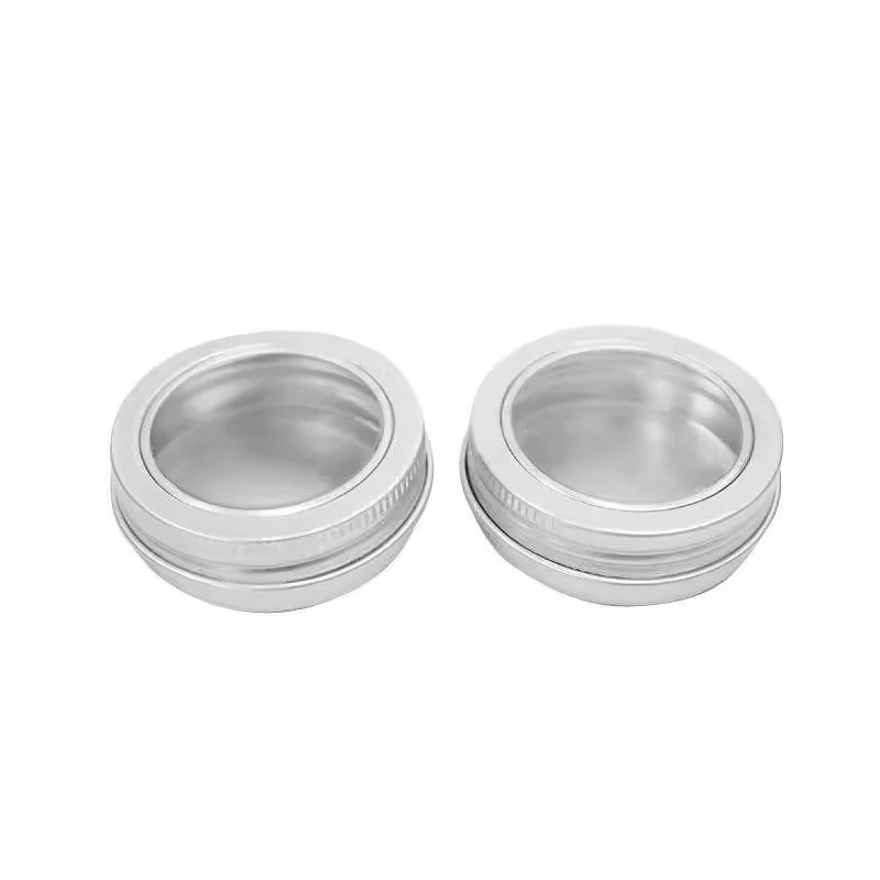 30g custom logo spice soap lip balm cosmetic candle container metal tin can aluminum foil cans jar with screw cap