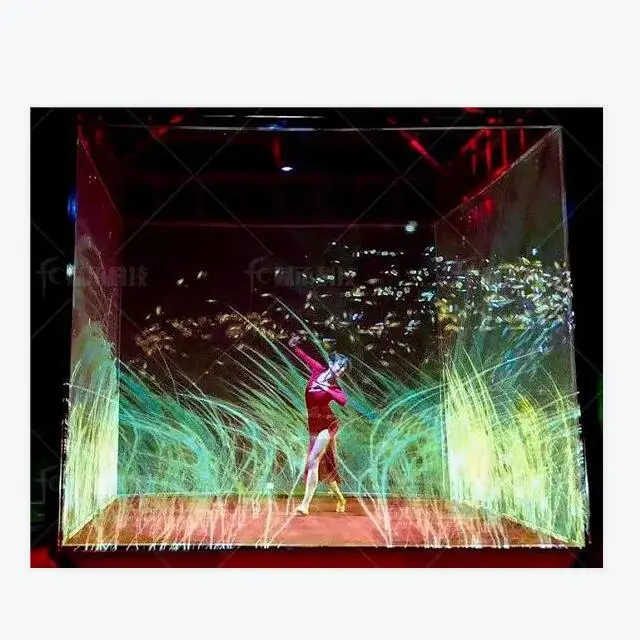 New version 3D hologram 360 visual show gauze  transparent screen highly transparent 5D gauze holographic screen for event roon