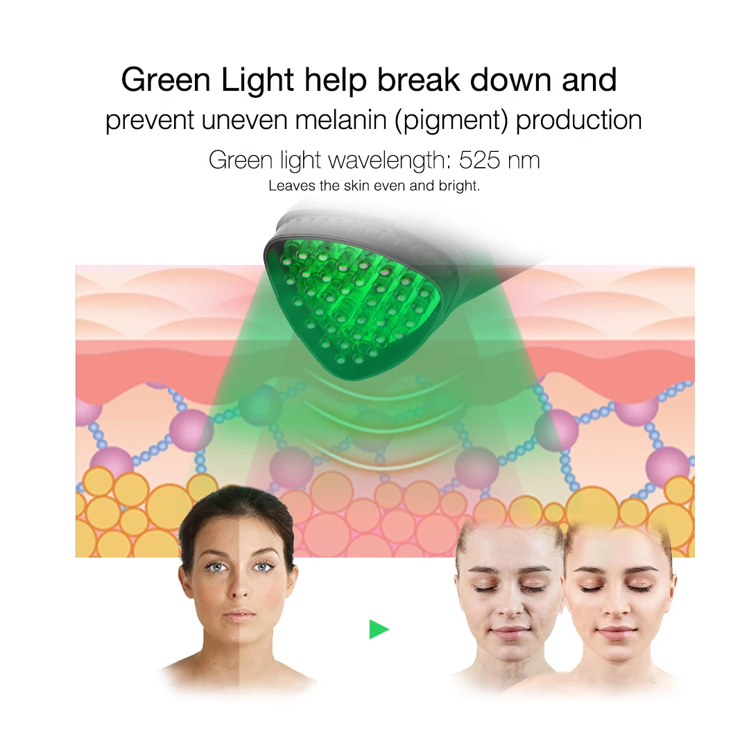 J-style 4 in 1 Photon Therapy LED Facial Skin Lifting Microcurrent Vibration Face Massager Tighten Rechargeable Beauty Device