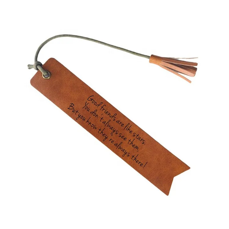Wholesale Custom Personalized Fancy Tassels PU Leather Bookmark for Christmas Gifts