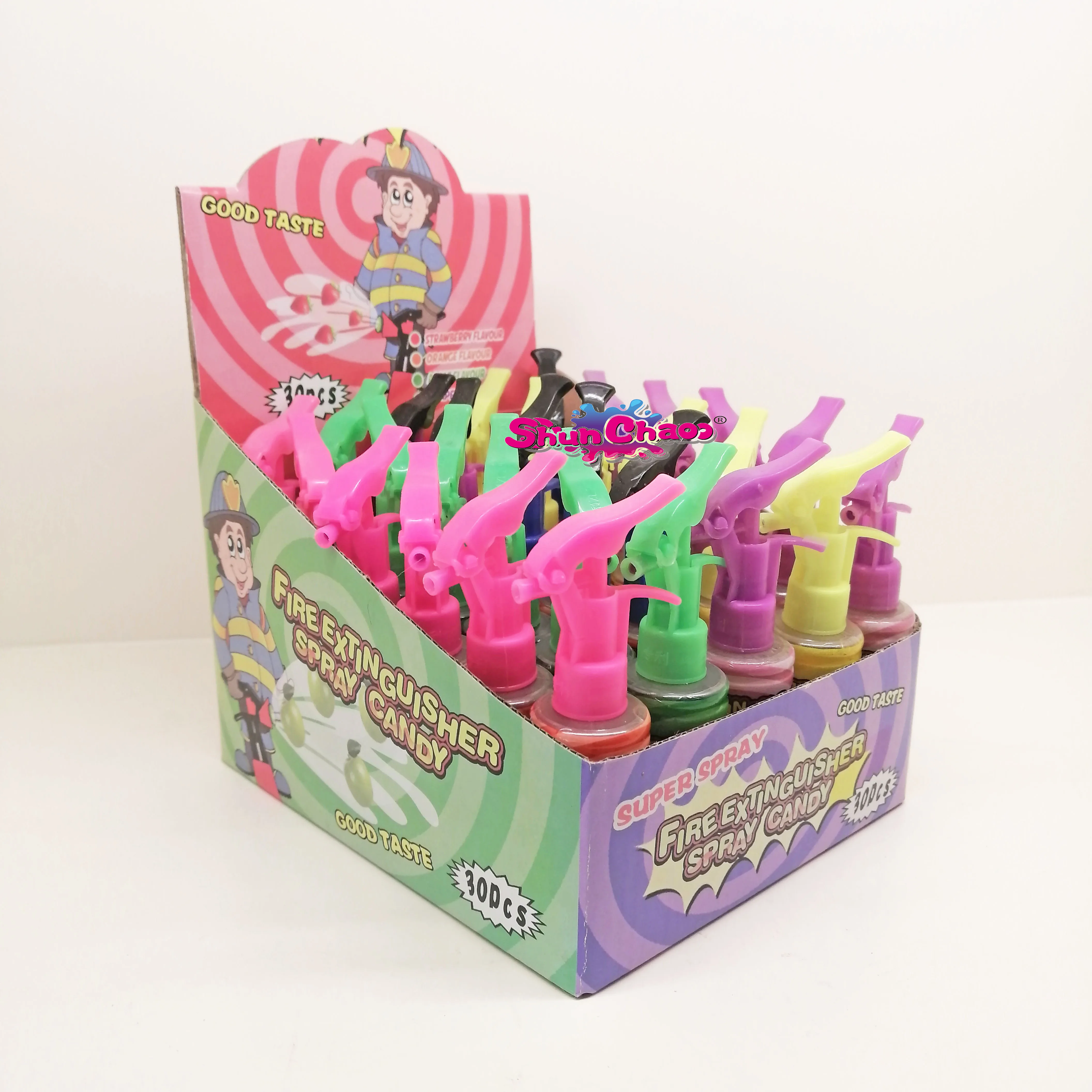 Chinese Imported  Candy Toy Big Fire Extinguisher Shape Fruity Spray Candy Attract To Children