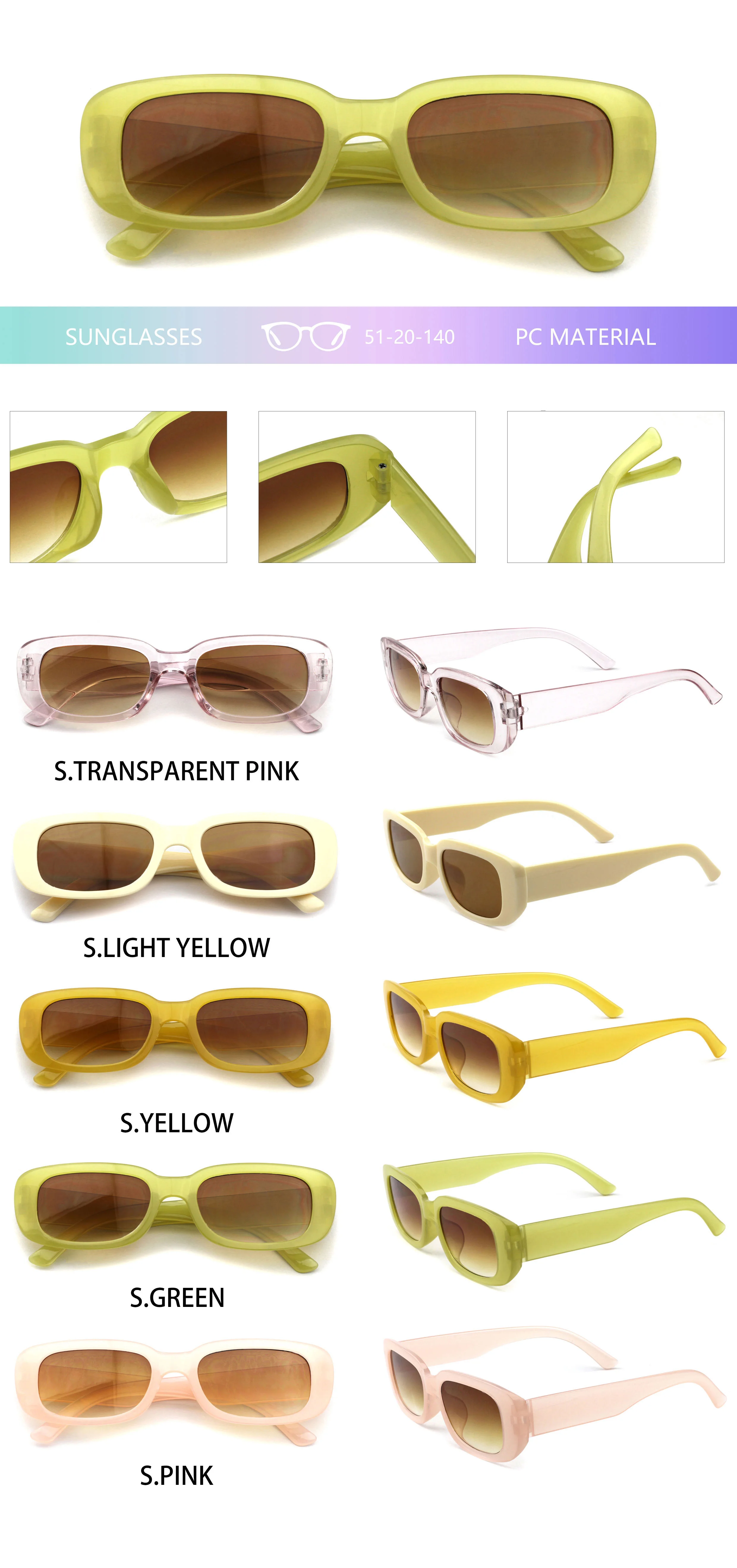 retro trendy Retro Fashion Eco Friendly Wholesale Trendy Designer Sunglasses Woman Square Classic Vintage Sunglasses