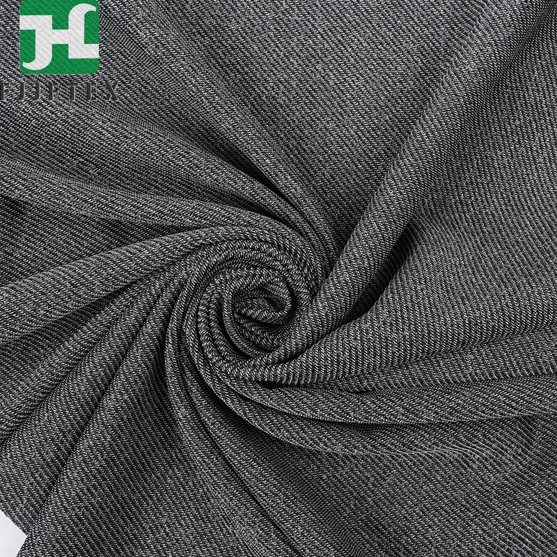 2023 Free Sample strech terry fabric 95 polyester 5 elastane heather grey imitation cotton twill