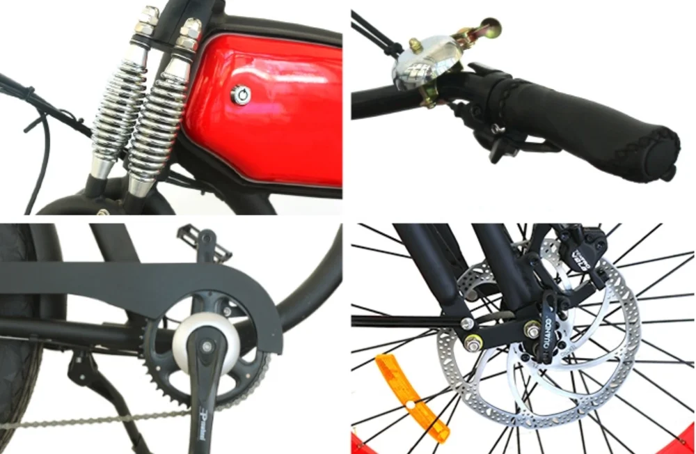 26 inch classical retro double spring suspension fork vintage retro electric bike 48v 500w vintage electric bicycle