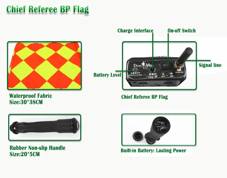 Electronic Soccer Football Chief Referee BP Flag