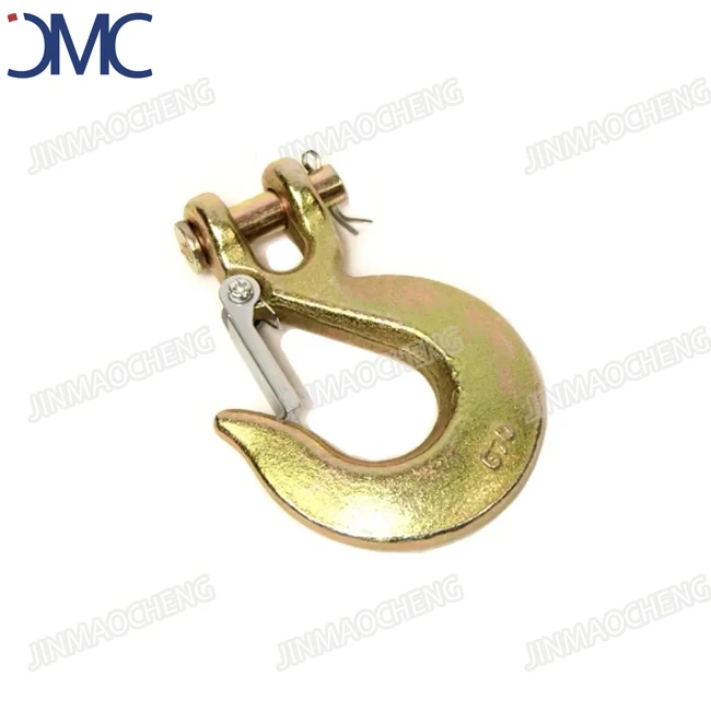 Желтый хром G70 Clevis скользящий крюк с защелкой 12T подъемный крюк
