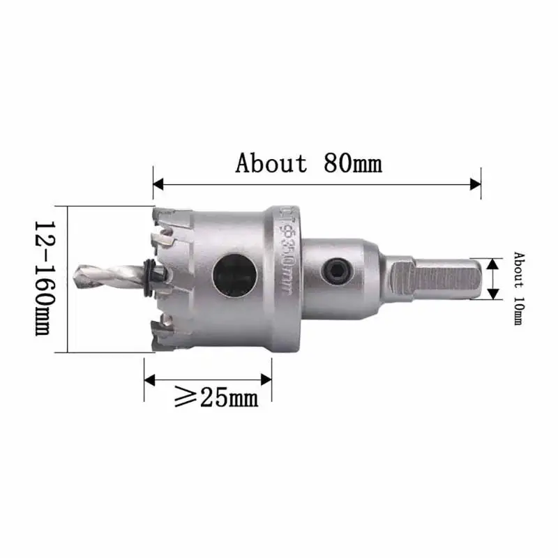 Alloy hole opener for stainless steel High strength carbon steel is used to create a surface sandblasted for rust prevention
