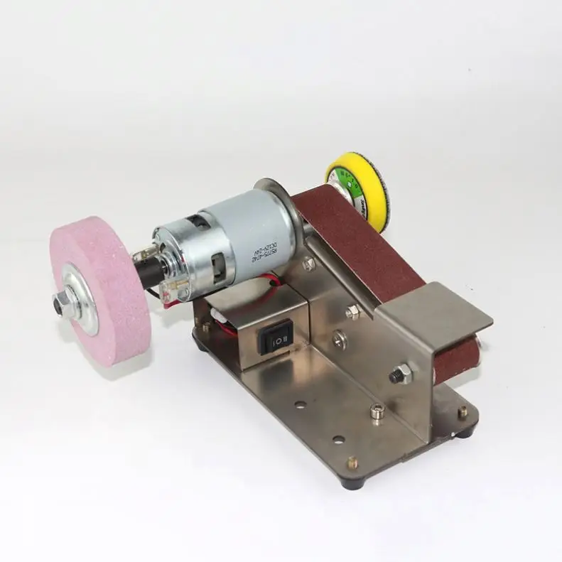 Home Miniature Small Belt Sander Mini Electric Polishing Machine Knife Sharpeners Open Edge Desktop Sandpaper Belt Sander