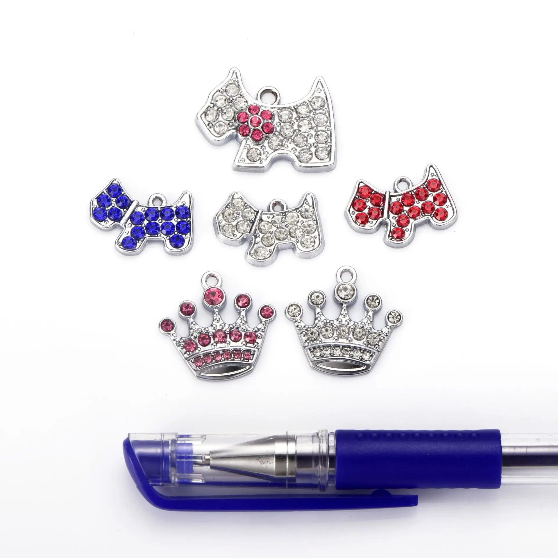 Manufacturers Wholesale Custom Alloy Diamond Pet Id Tag Dog Tag Collar Pendant